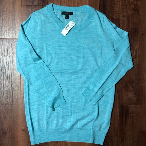 J. Crew Tops - NWT J Crew Mint Blue Pullover Sweater